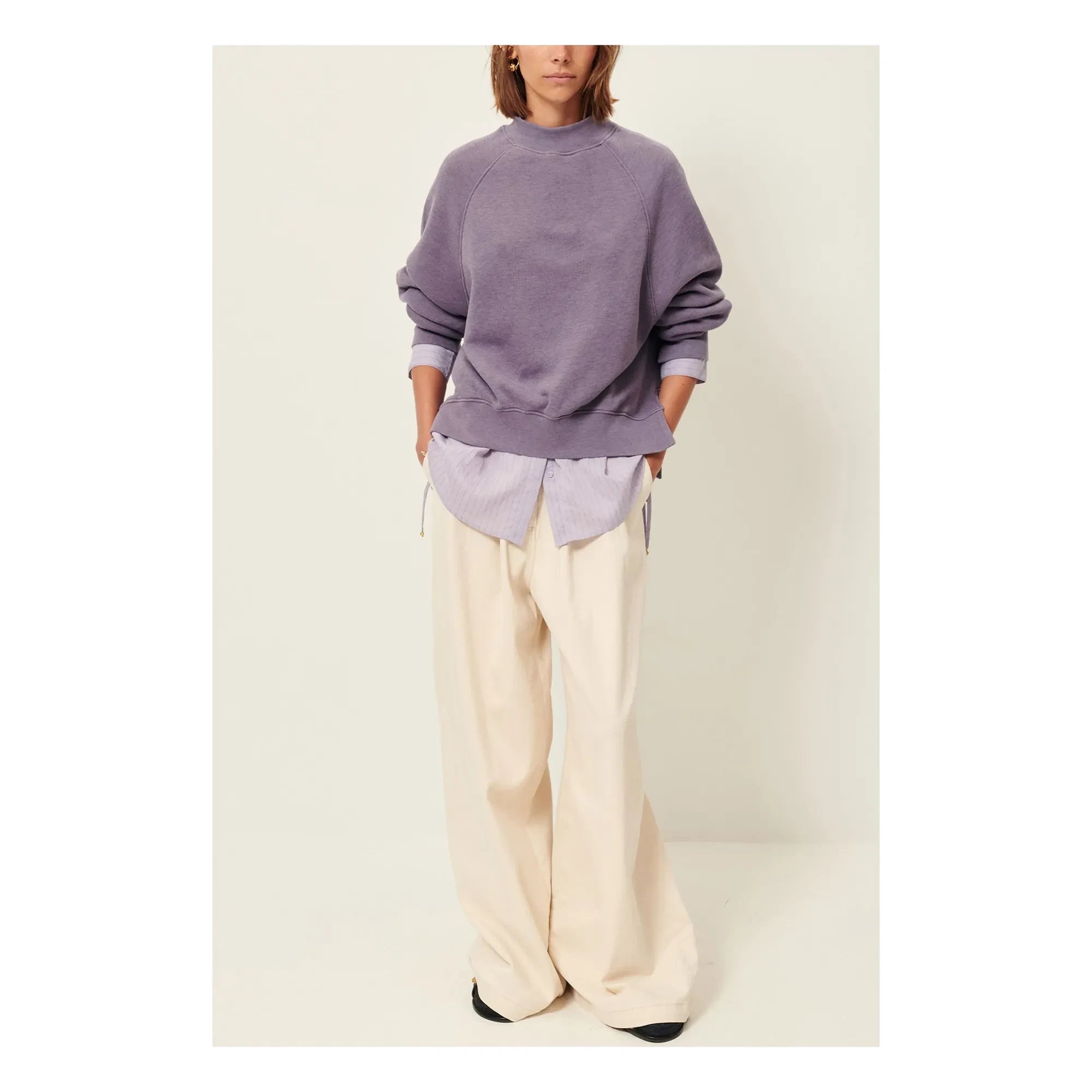 Sessùn - Oliveira Baumwoll-Sweatshirt | Lila