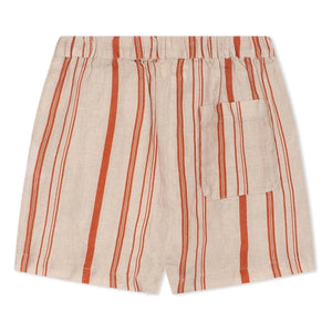 Matona – Klassische gestreifte Leinenshorts | Off-White