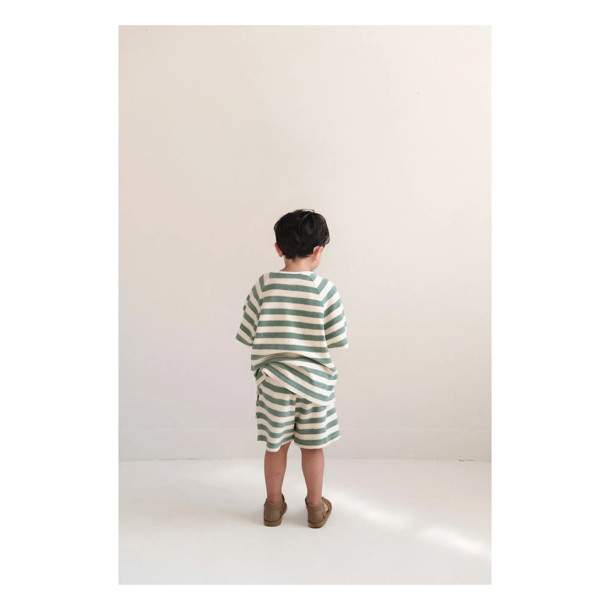Jenest - To Rayé Bio-Baumwoll-T-Shirt | Khaki
