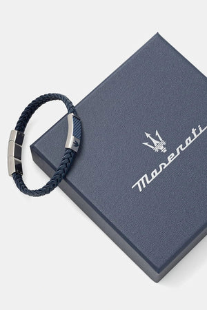 MASERATI erkek deri bileklik RECYCLED LEATHER