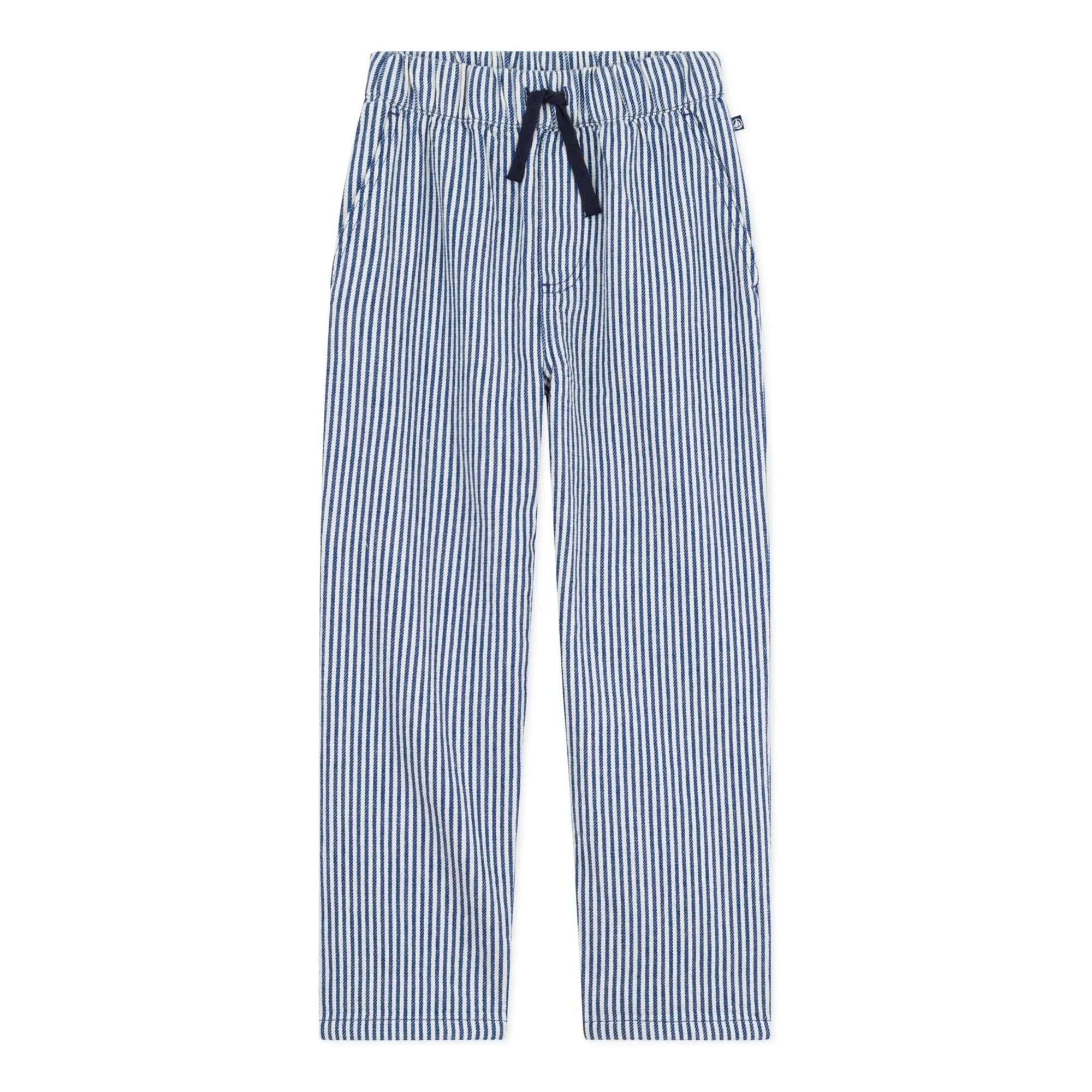 Petit Bateau – Gestreifte Bio-Baumwollhose | Blau