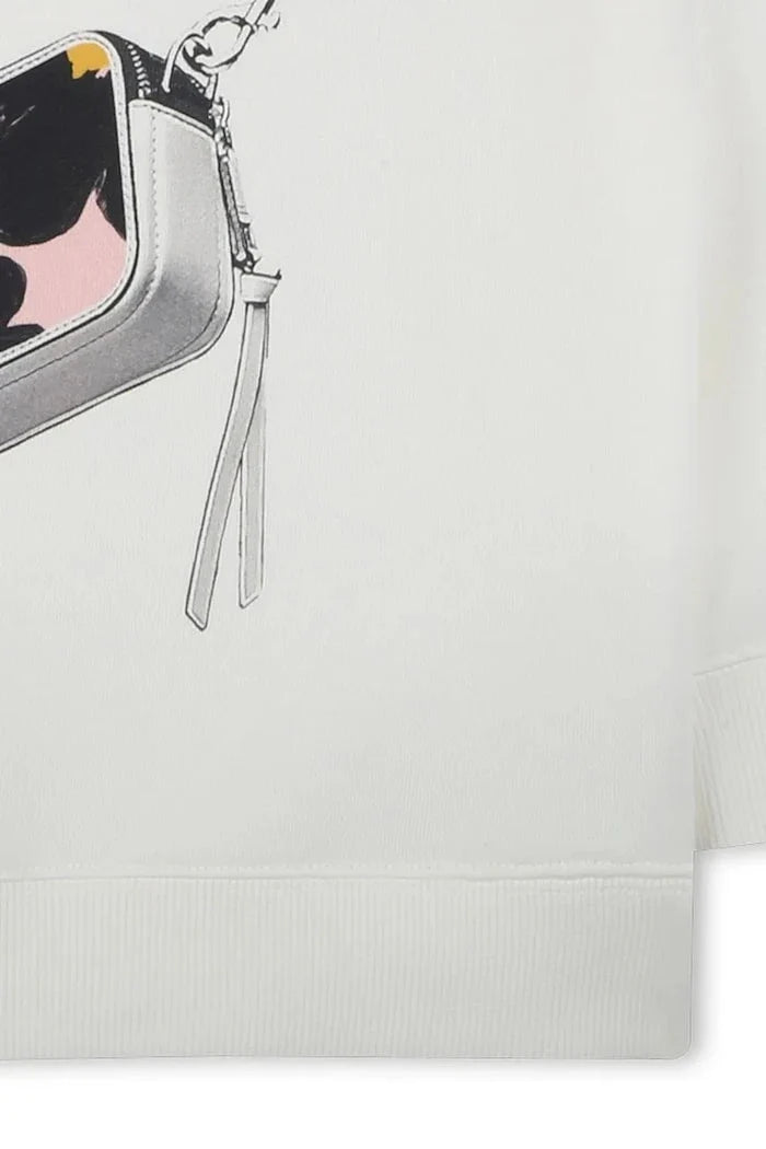 Çocuklar için pamuklu kapüşonlu MARC JACOBS sweatshirt