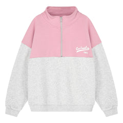 Cos I Said So - Bio-Baumwoll Sweatshirt mit Logo-Reißverschluss | Rosa