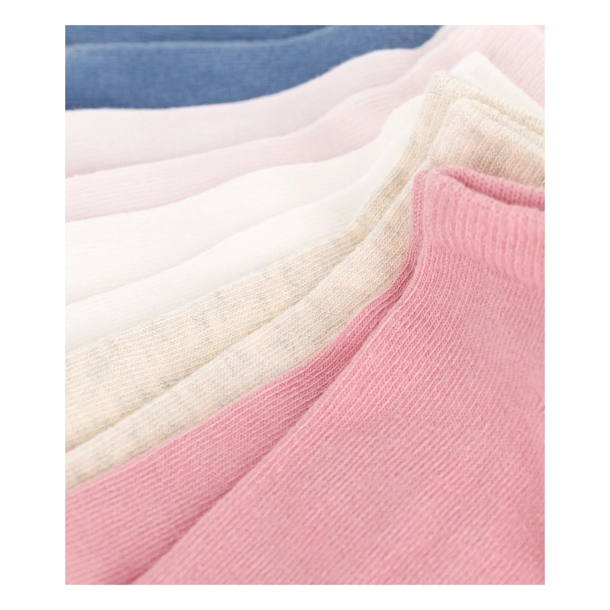 Petit Bateau - 5 Çift Point Jersey Çorap | Beyaz