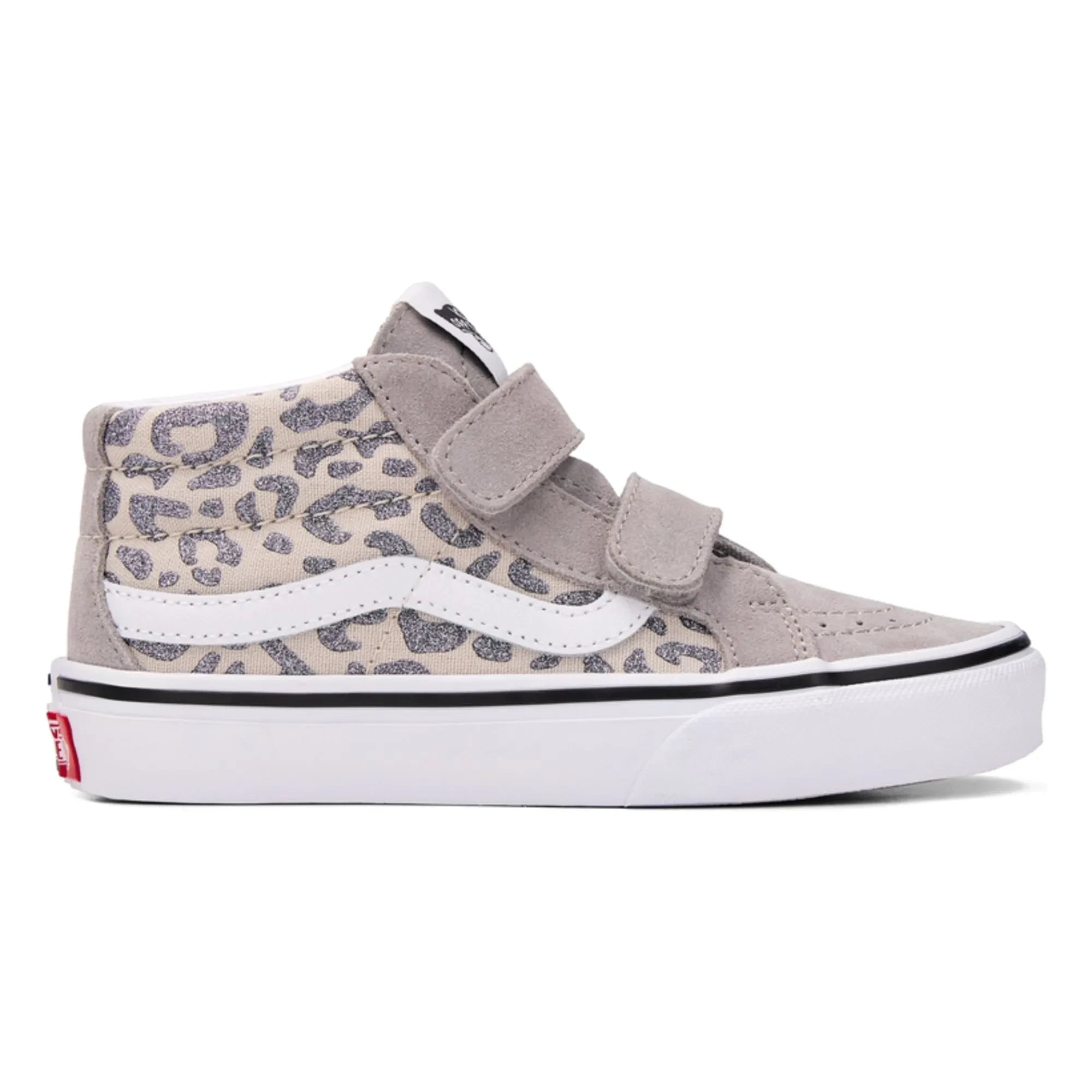 Vans - Scratch Sneakers SK8-Mid Leopard Glitter | Açık gri