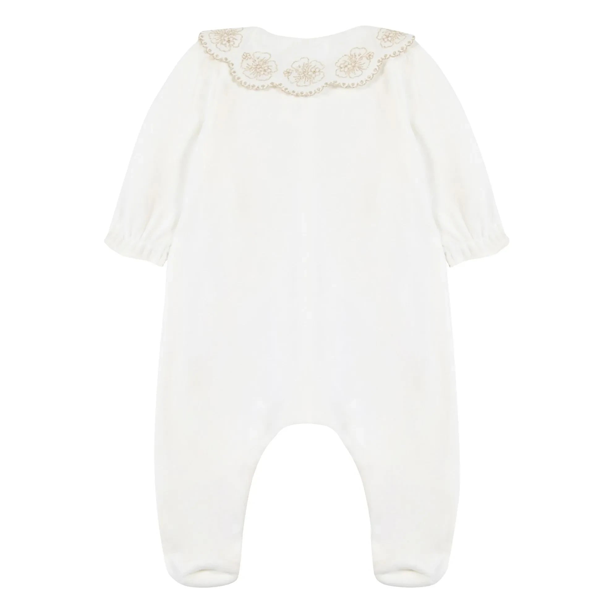 Tartine et Chocolat - Bestickter Pyjama mit Claudine-Kragen | Ecru