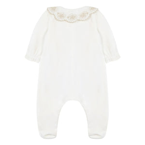 Tartine et Chocolat - Bestickter Pyjama mit Claudine-Kragen | Ecru