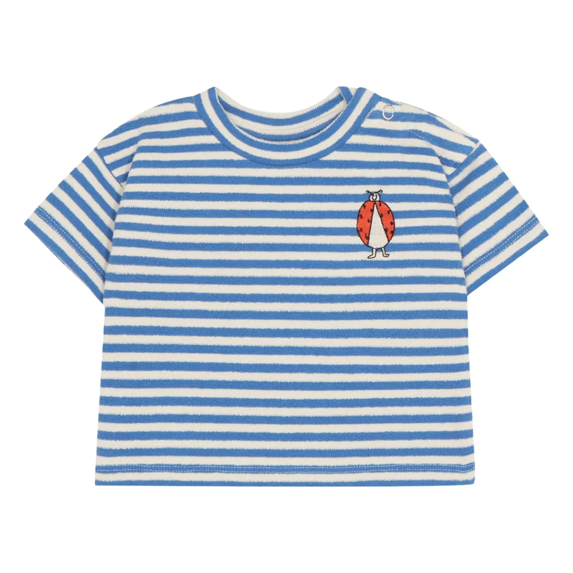 The Campamento - Oversize Gestreiftes Marienkäfer-T-Shirt | Blau