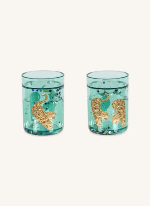 Konges Sløjd - Tiger Glitter Bardaklar - 2'li Set | Yeşil