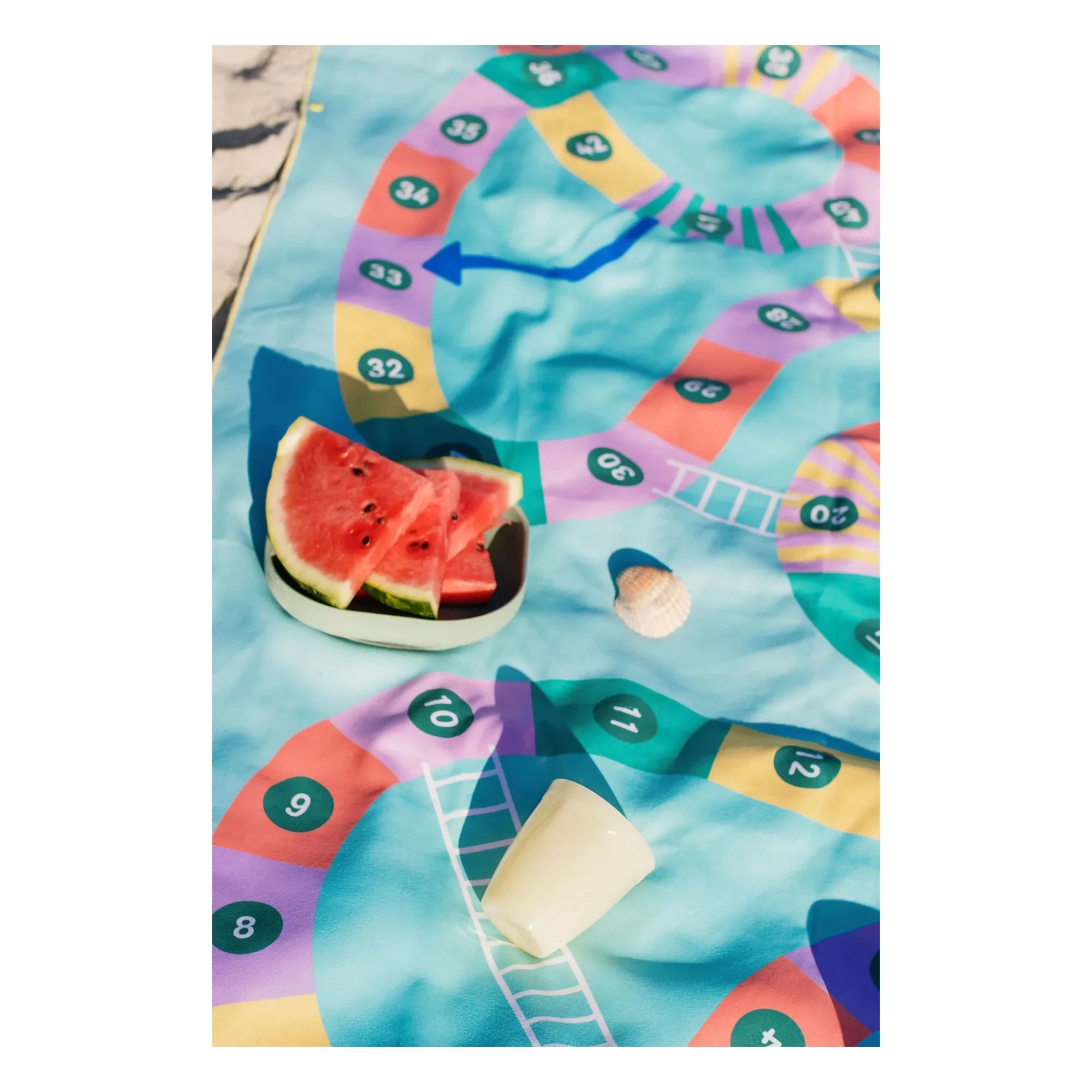 Quut - Echelle et Serpent Mikrofaser-Strandtuch | Blau