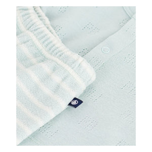 Petit Bateau – Oberteil und Shorts aus Bio-Baumwolle | Türkis