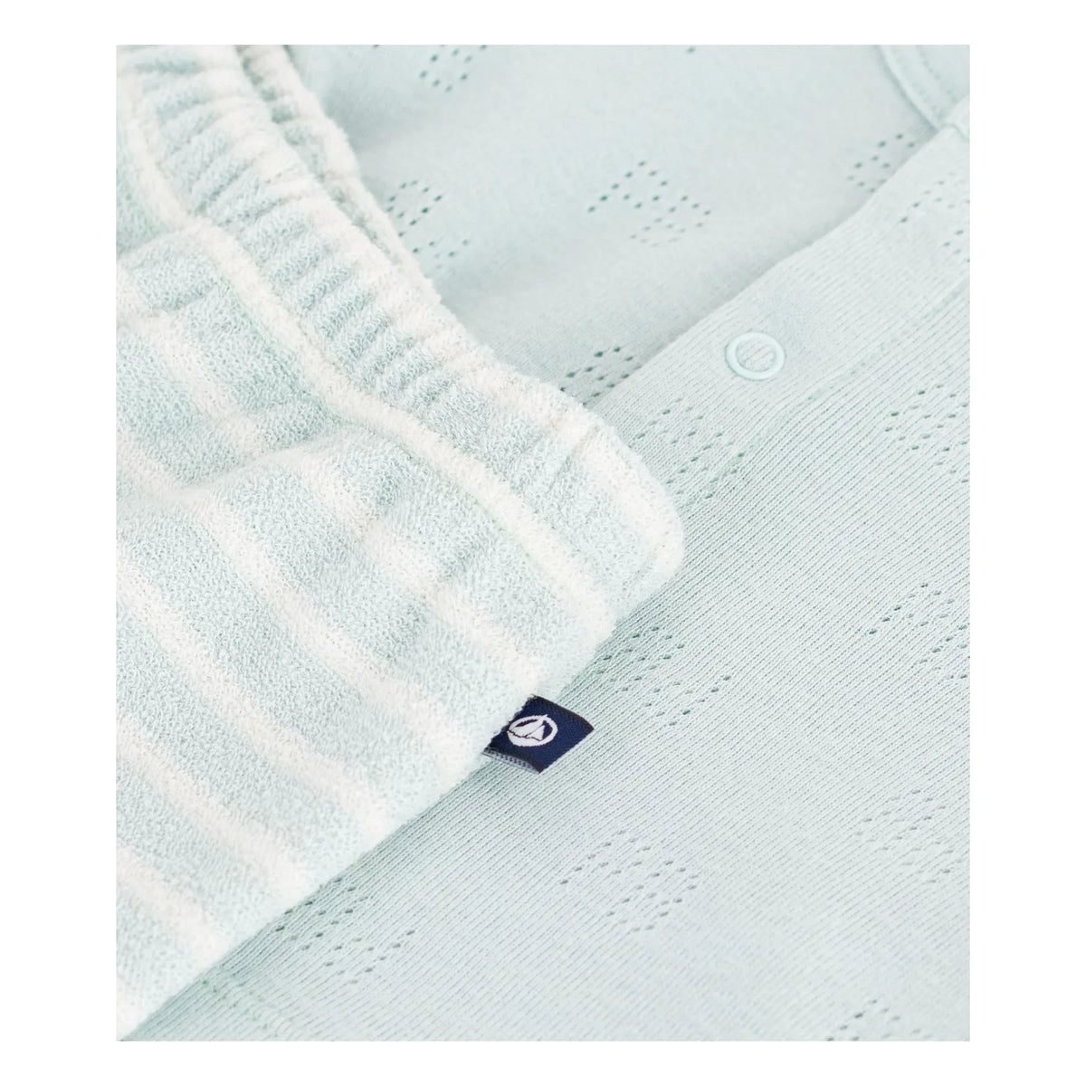 Petit Bateau – Oberteil und Shorts aus Bio-Baumwolle | Türkis