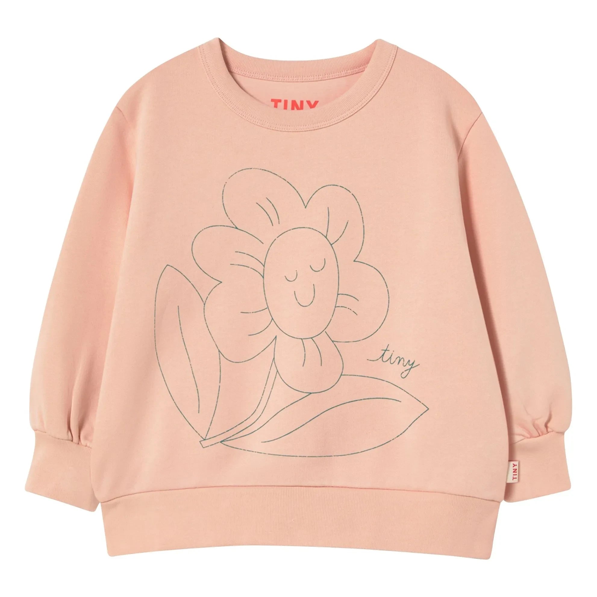 Tinycottons - Flower Sweat Bio-Baumwolle | Blassrosa
