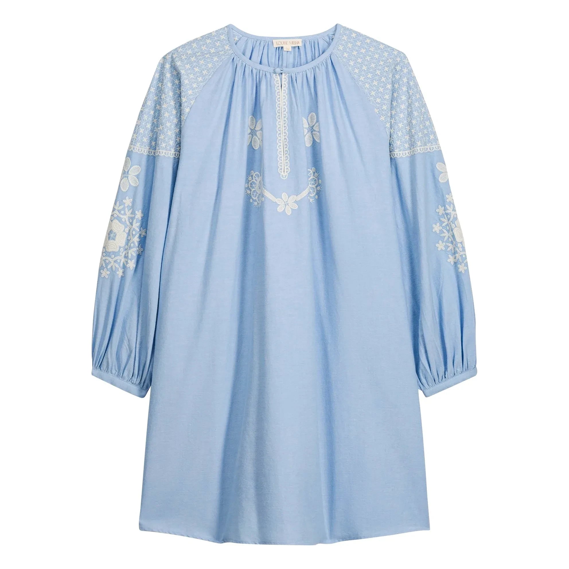 Louise Misha - Janice Kleid aus Bio-Baumwolle | Blau