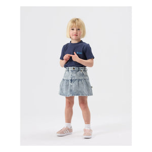 Goldie + Ace - Peplum Jeansrock | Blau