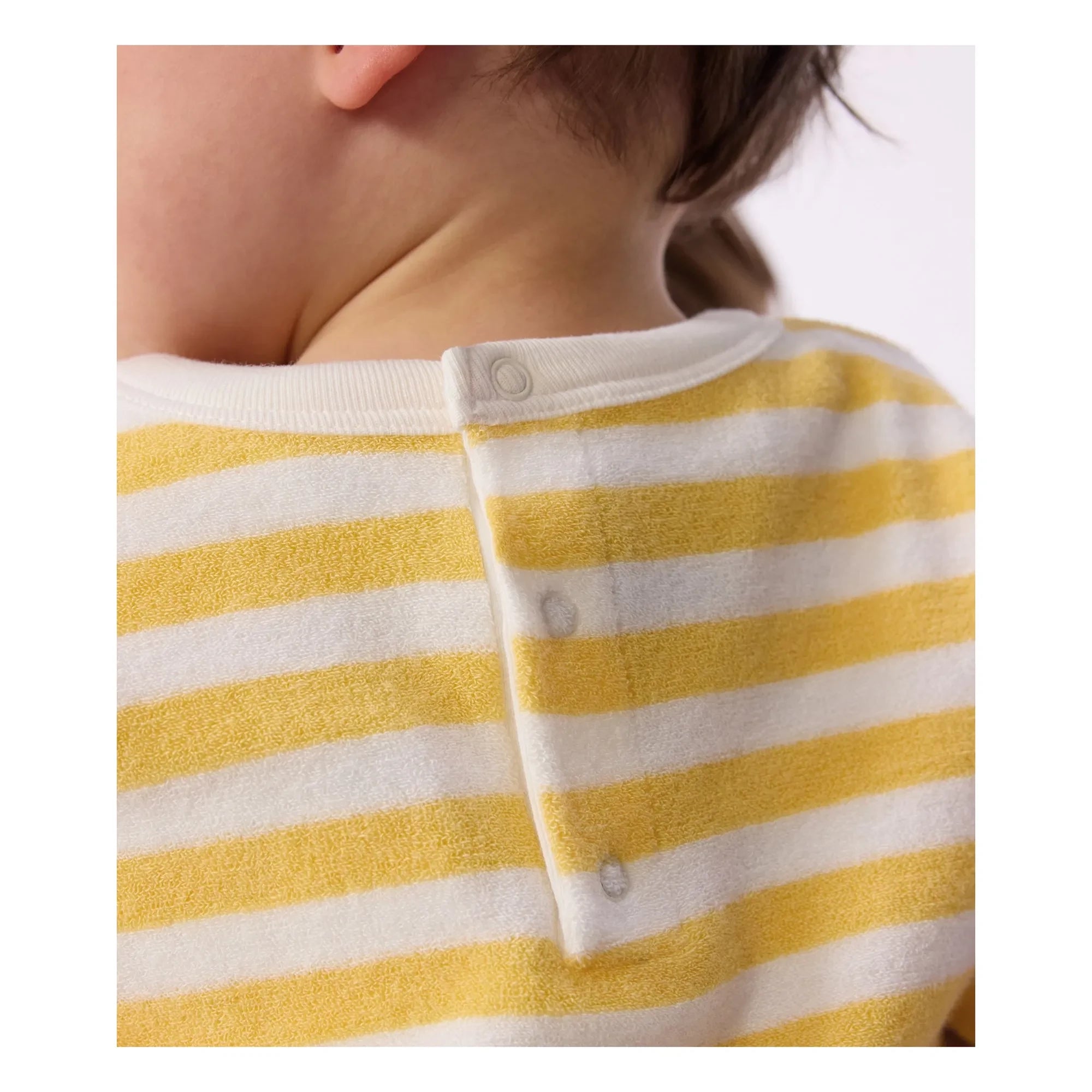 Petit Bateau - Terry Gestreiftes Sweatshirt | Gelb