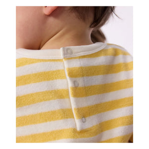Petit Bateau - Terry Gestreiftes Sweatshirt | Gelb