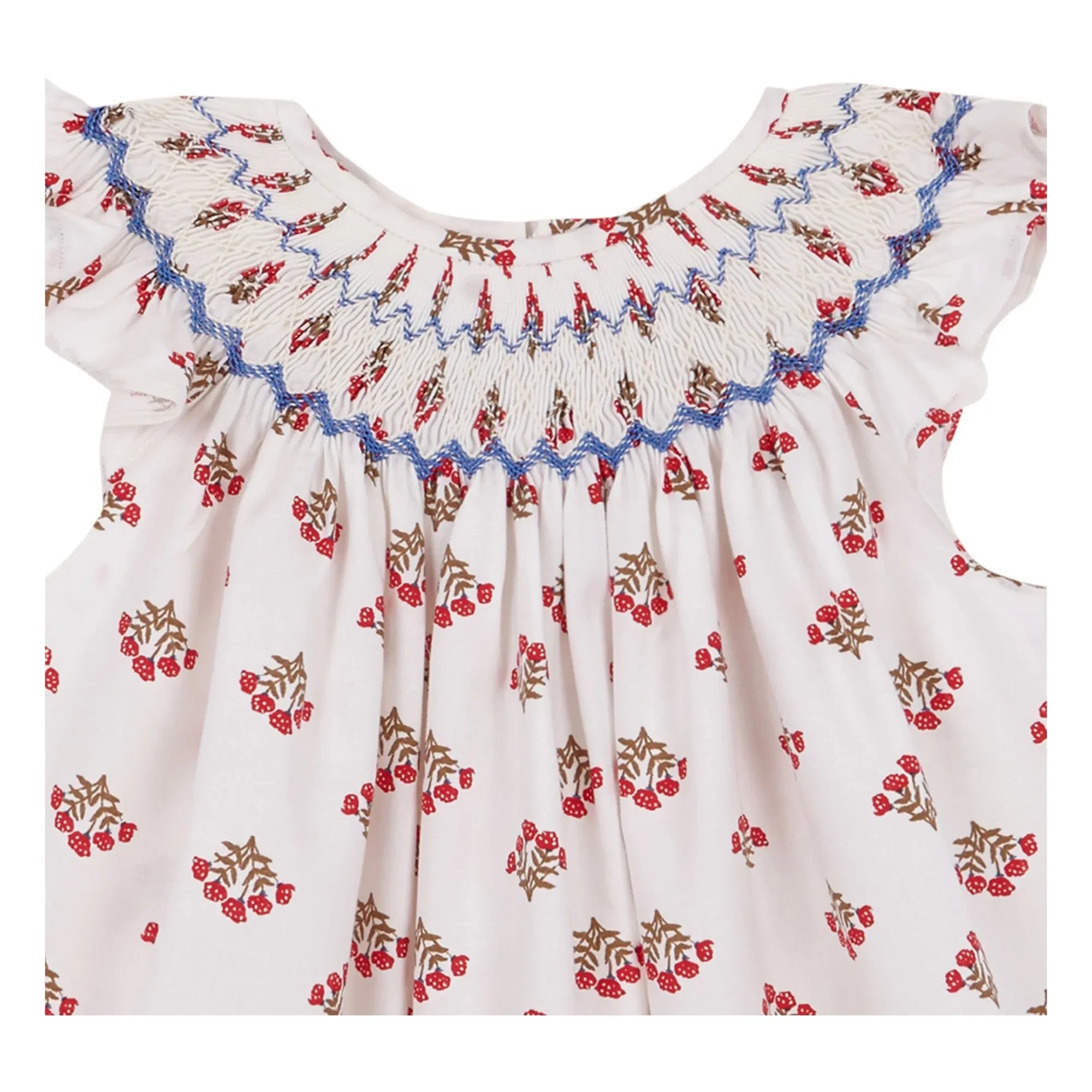 birinit - Monzón Bio-Baumwoll-Rüschenkleid | Weiß