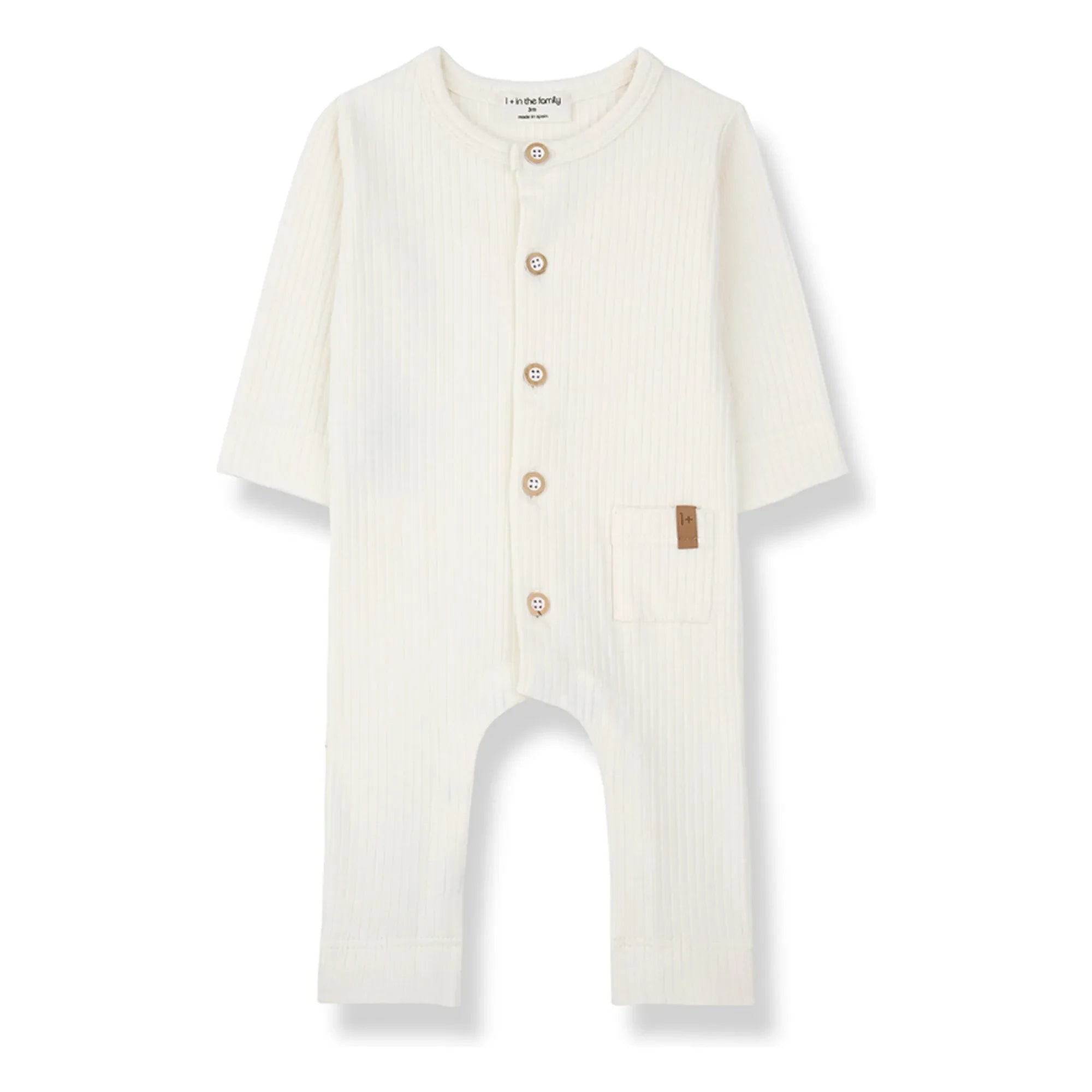 1+ in the family - Caproig Rippstrick-Pyjama | Weiß