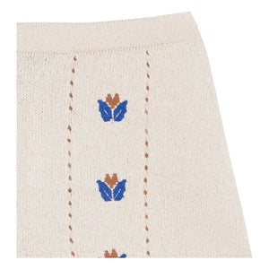 birinit - Bestickte Shorts aus Feinripp | Elfenbein