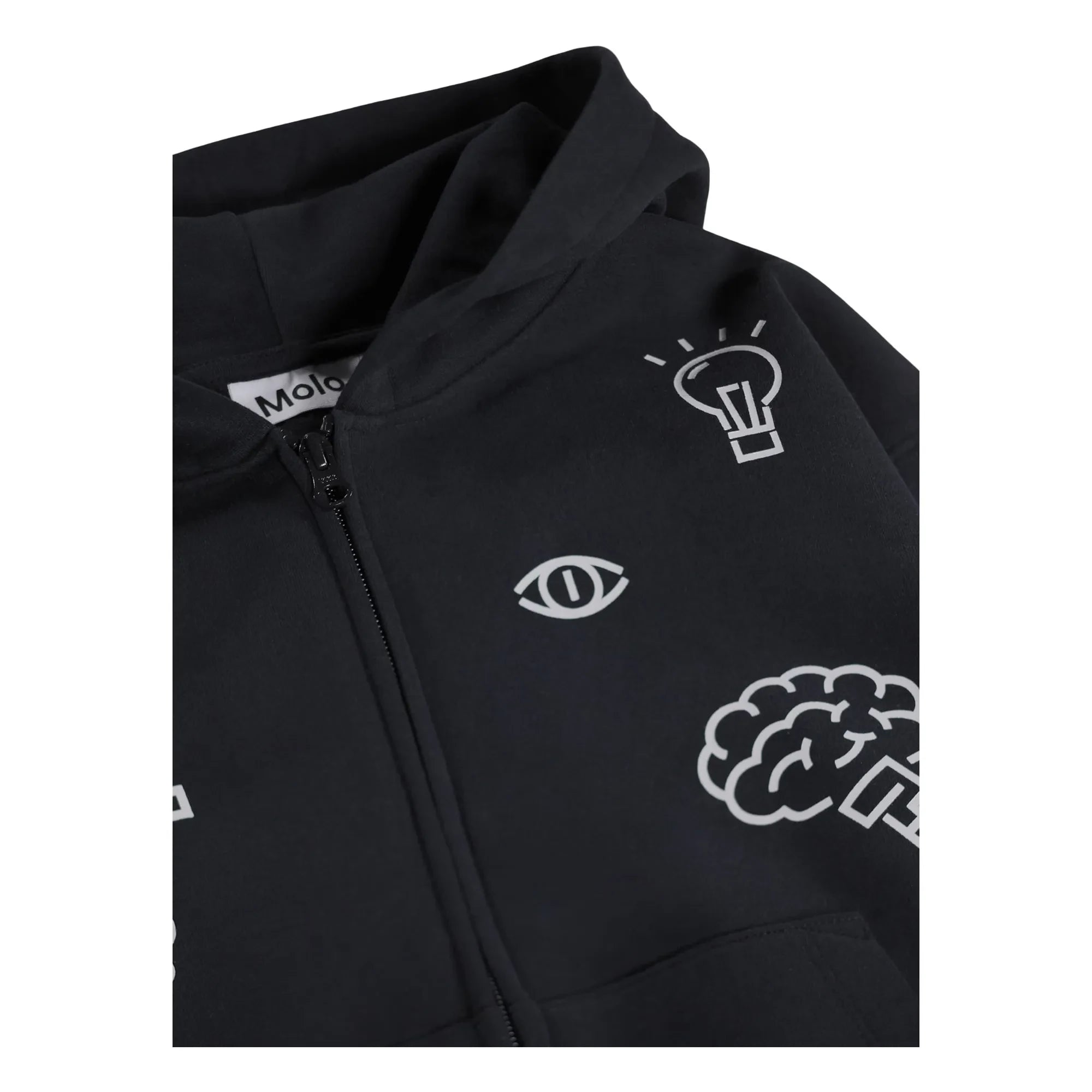 Molo - Marley Patch Fermuarlı Sweatshirt | Siyah