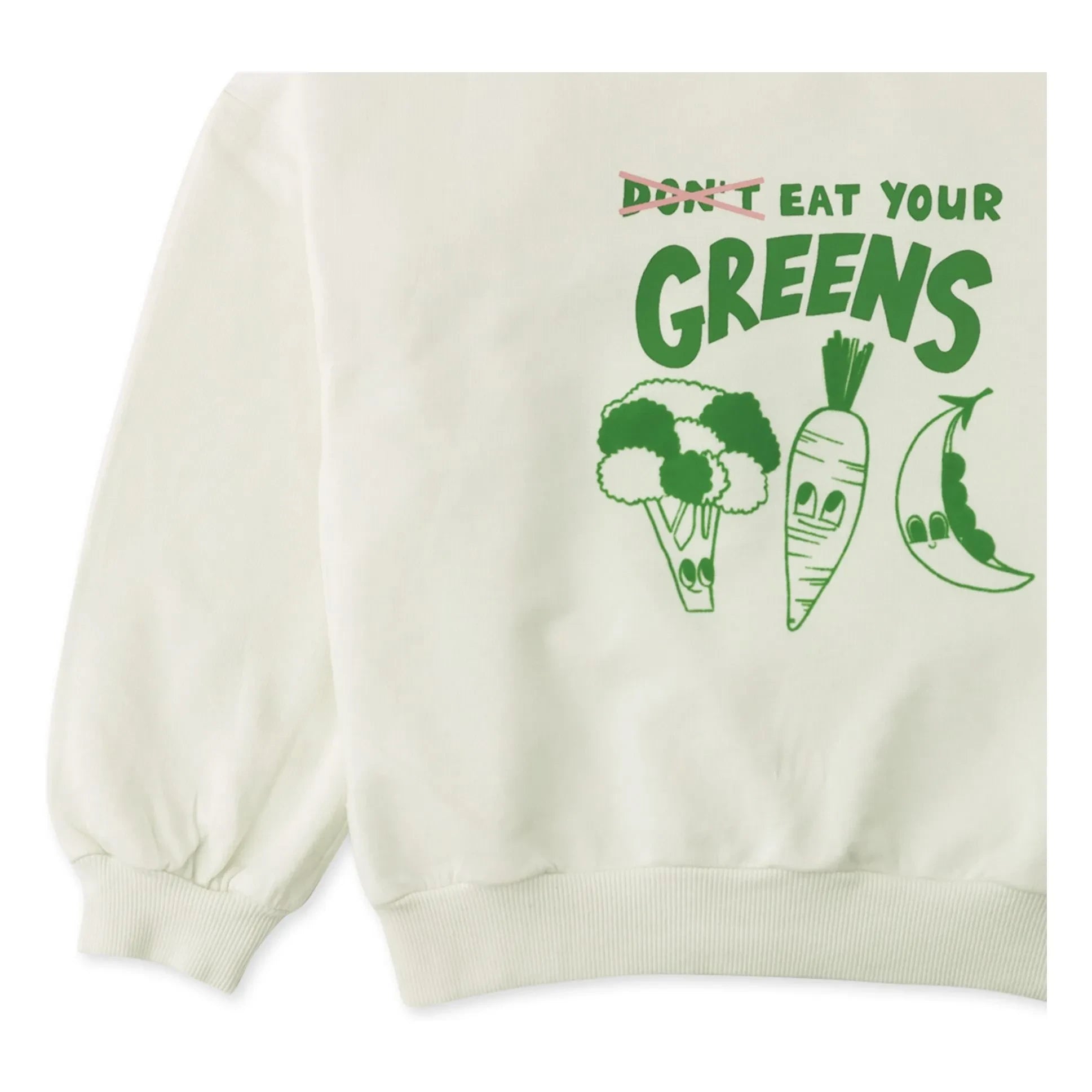 Gingersnaps - Serena Eat Your Greens Sweatshirt | Weiß