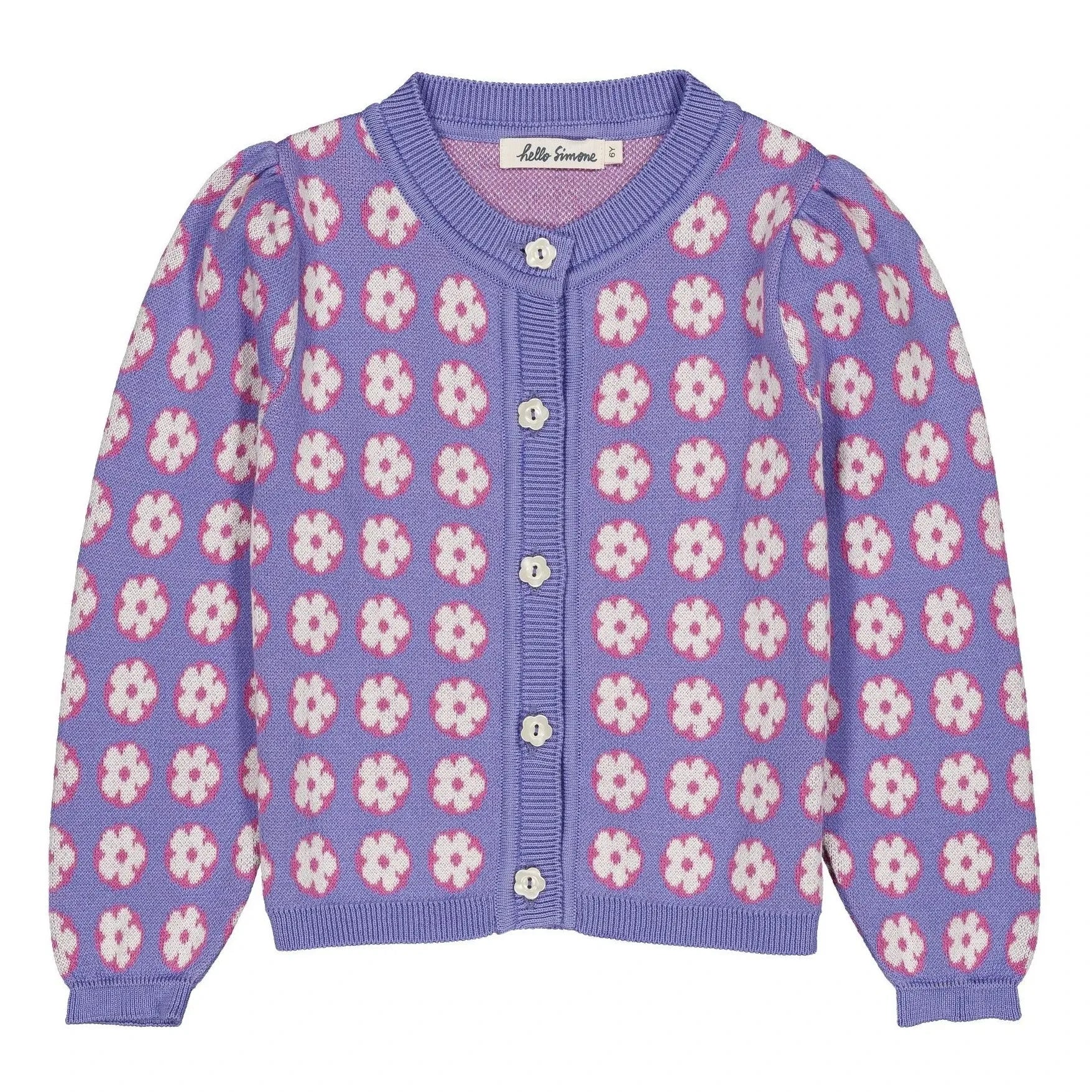 Hello Simone - Lison Fleuri Strickjacke | Lavendel