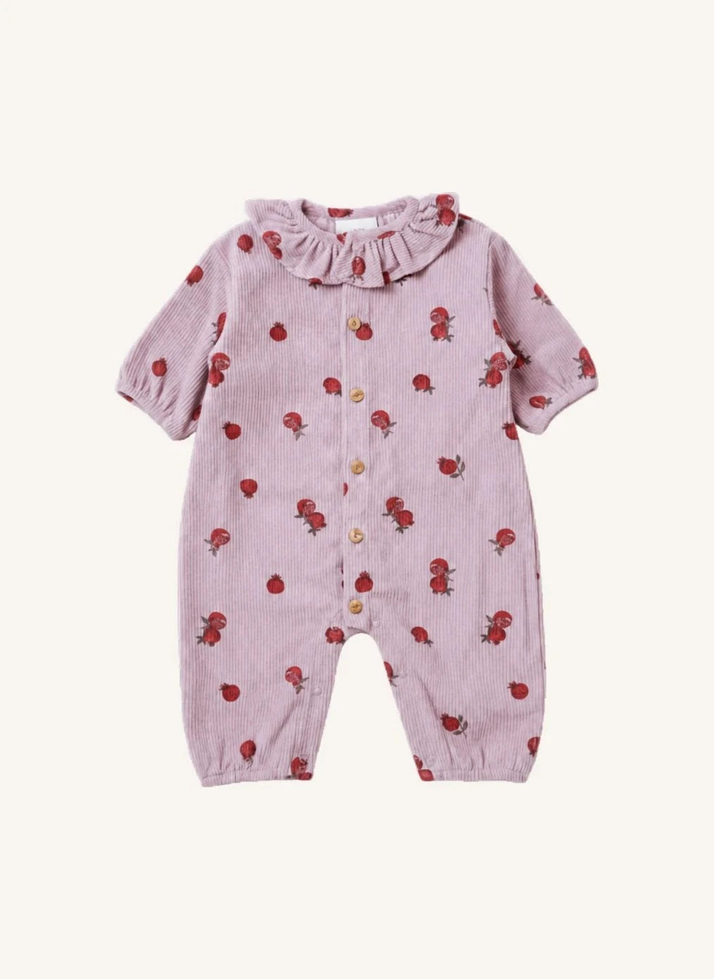 Studio Bohème - Iris Granat Fitilli Baumwolle Overall | Taupe braun