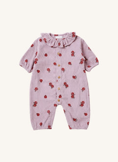 Studio Bohème - Iris Granat Fitilli Baumwolle Overall | Taupe braun