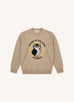 Finger in der Nase - Pul Sally Academy Merinowolle | Taupe braun