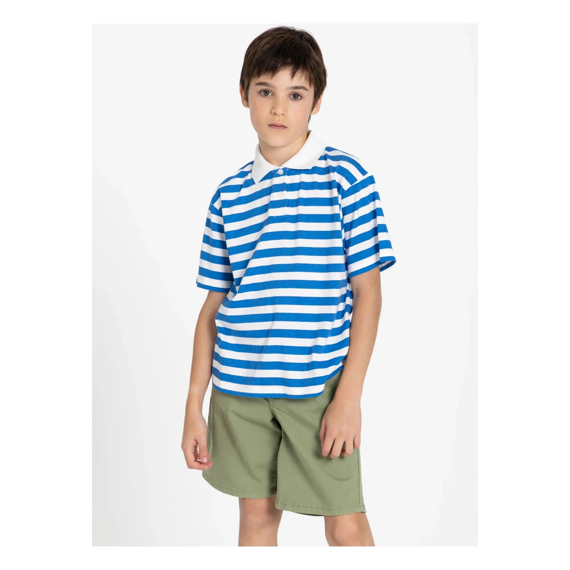 Smallable Kid - Tilo Gestreiftes Poloshirt aus Bio-Baumwolle | Königsblau