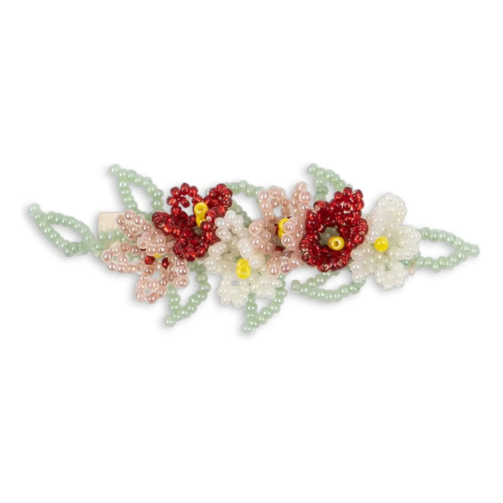Konges Sløjd - Haarspange mit Blumenmuster | Grünes Wasser