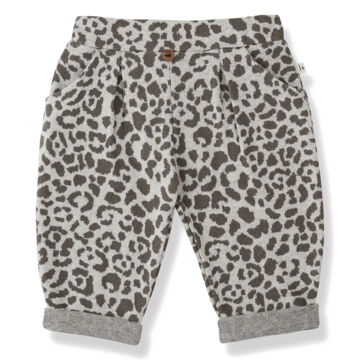 1+ in the family - Roma Leopar Polar Pantolon | Taupe kahverengi