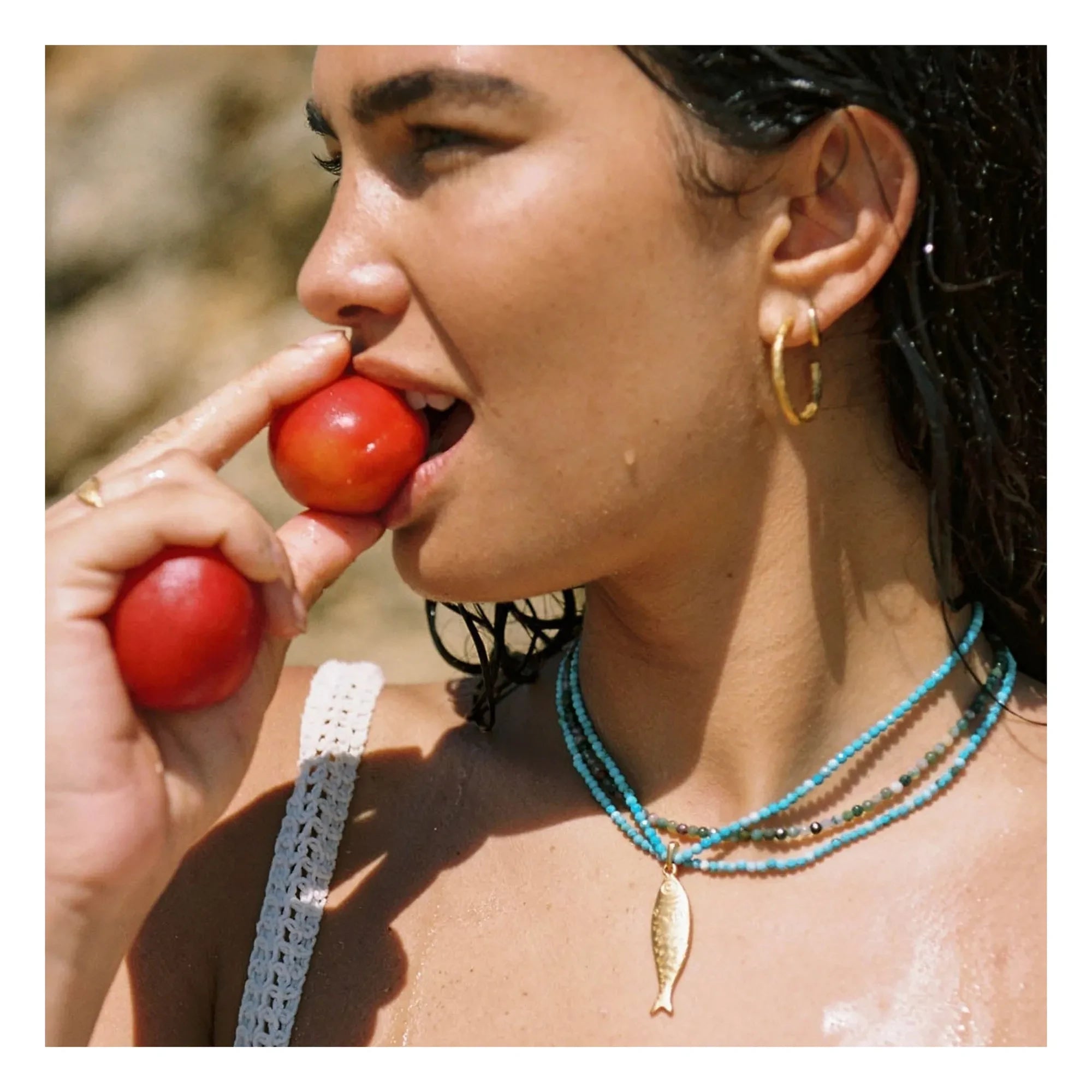 Alhaja - Chocker Sardina Halskette | Türkis
