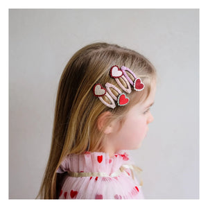 Mimi & Lula - 4er Set Herzhaarspangen | Rosa