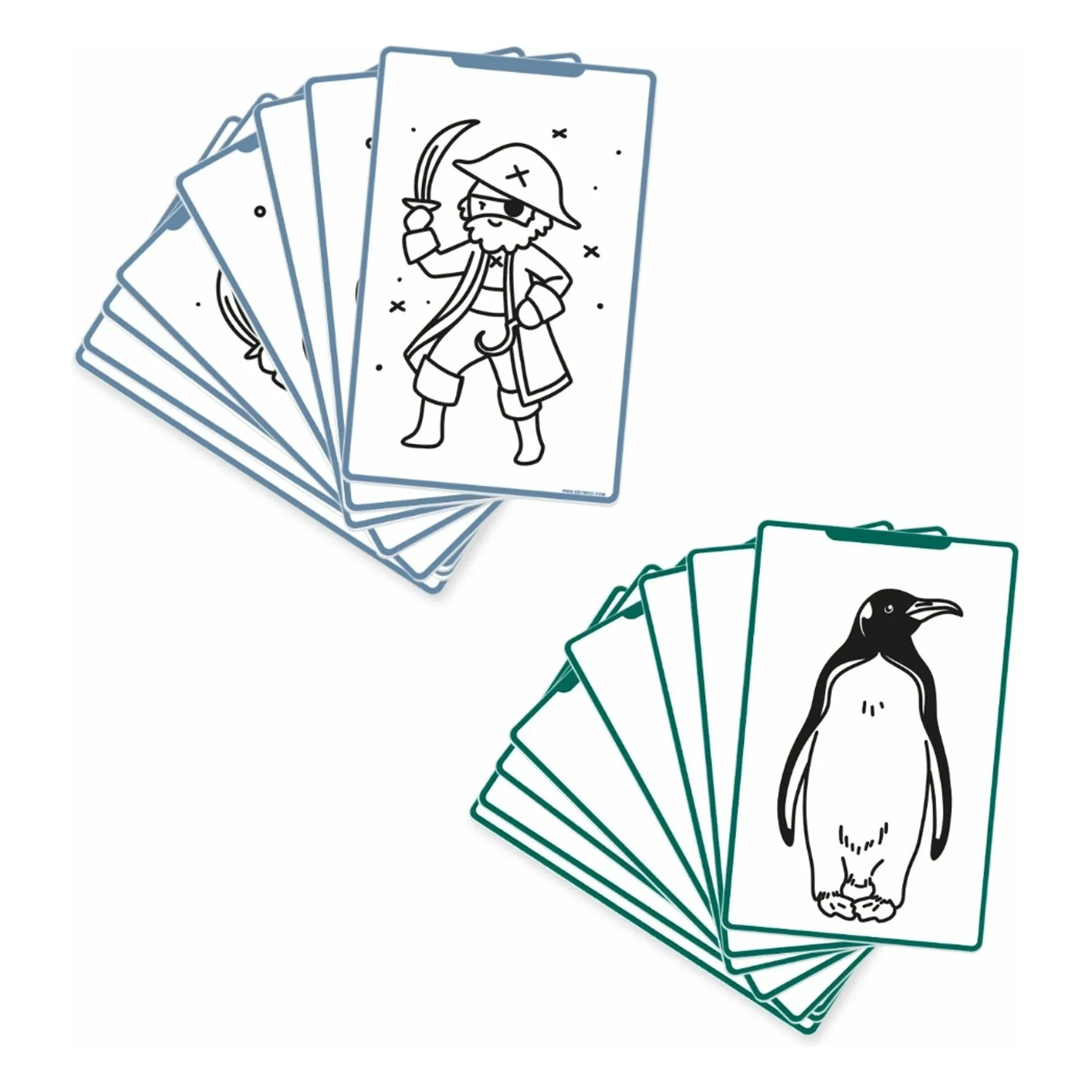 Kidywolf - Kartusche für Kidydraw Mini - Piraten, Prinzessinnen und wilde Tiere