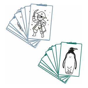 Kidywolf - Kartusche für Kidydraw Mini - Piraten, Prinzessinnen und wilde Tiere
