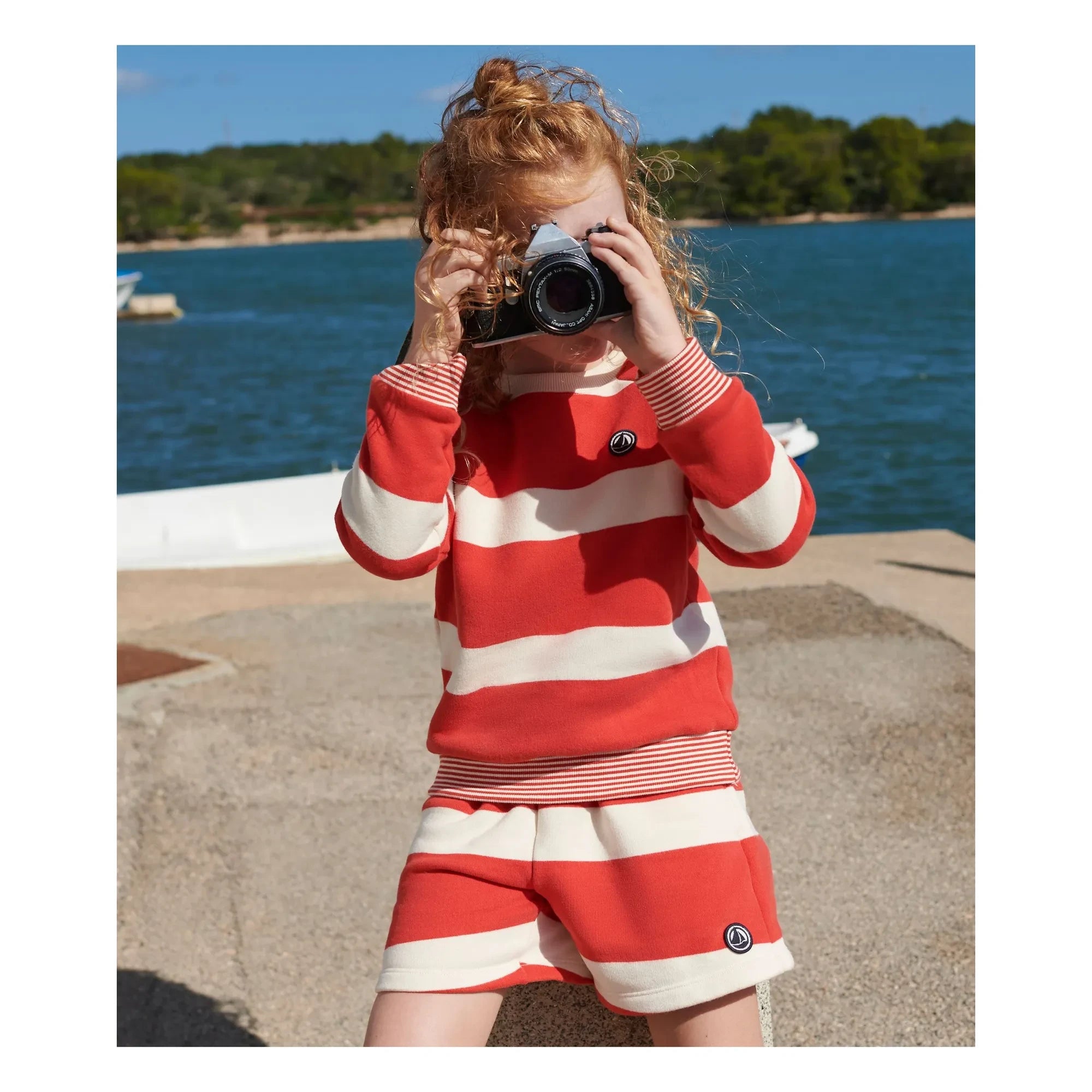 Petit Bateau - Bilini Sweatshirt aus Bio-Baumwolle | Rot