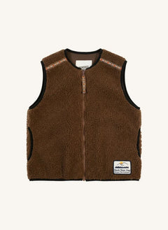 Hundred Pieces - Easy Sherpa Kolsuz Ceket | Kahverengi