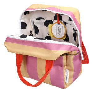 Sticky Lemon - Kleiner gestreifter Rucksack | Puderrosa
