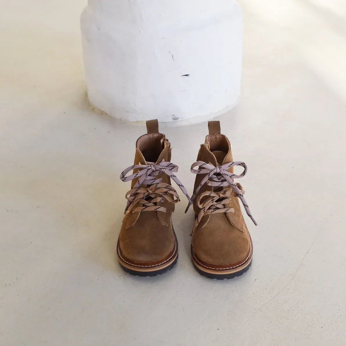 du Loua - Charly Wildleder-Schnürstiefel | Beige