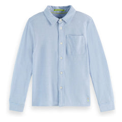 Scotch & Soda - Zweifarbiges Piqué-Shirt | Blau
