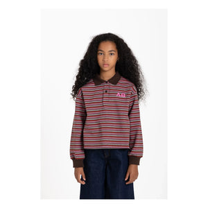 Finger in der Nase – Bahia-Streifenpoloshirt | Braun