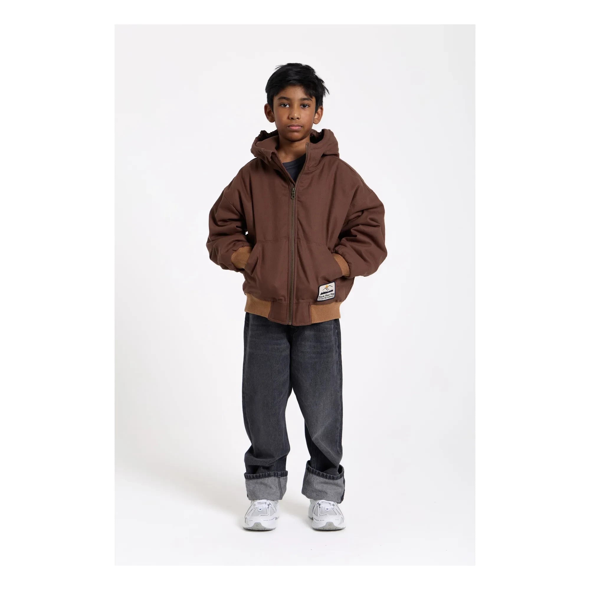 Hundred Pieces - Matte Kapuzenjacke | Braun