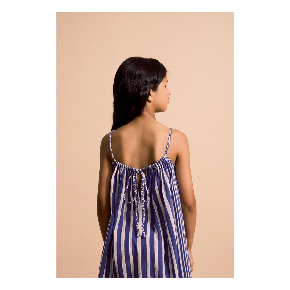 Maison Mangostan – Gestreiftes Kleid | Blau