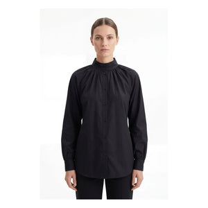 BELLEPIECE - Paxos Bluse aus Baumwoll-Voile | Schwarz