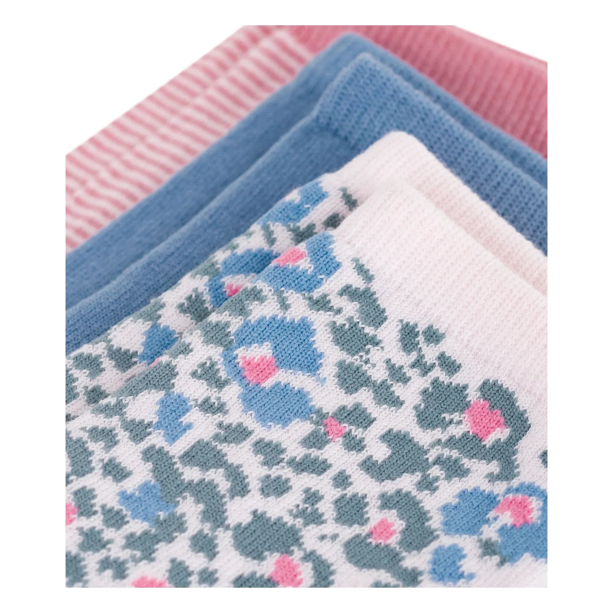 Petit Bateau – 3 Paar Socken mit Blumenmuster | Rosa