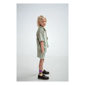 Repose AMS - Gestreifte Shorts aus Bio-Baumwolle | Blassgelb