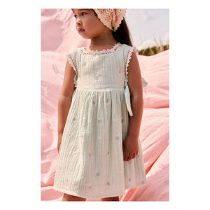 Louise Misha - Aloisa Fleurie Latzkleid | Mandelgrün