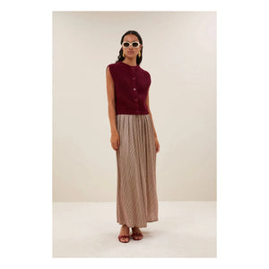 By Bar – Gestreifter Rock Reva | Rosa/Rot